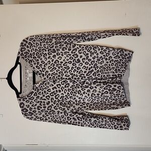 Leopard Print Cardigan Sweater, Old Navy, Small